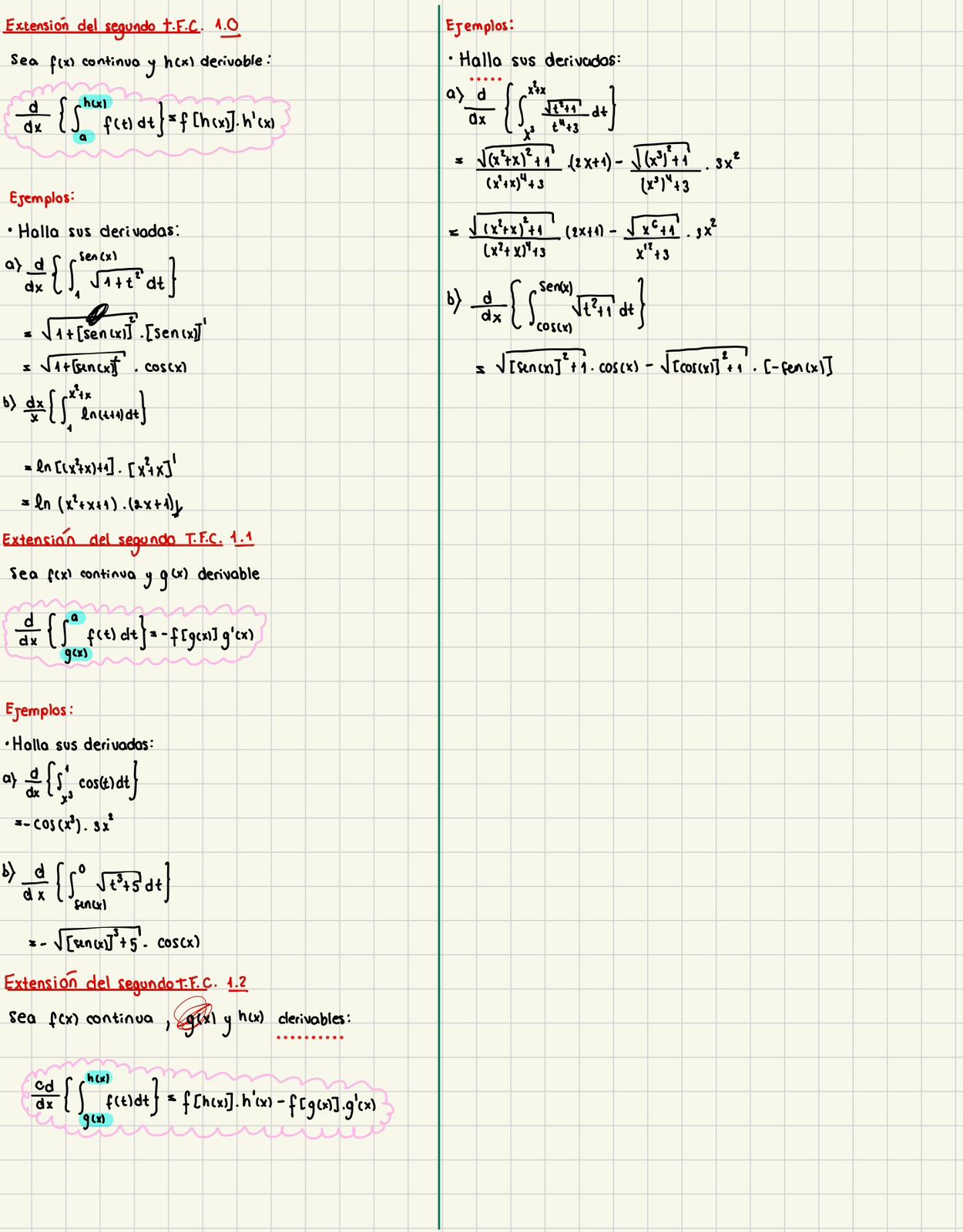 Apuntes Integral Definida ( Propiedades, Teoremas y extensiones) con ejercicios: Cálculo II PART 3