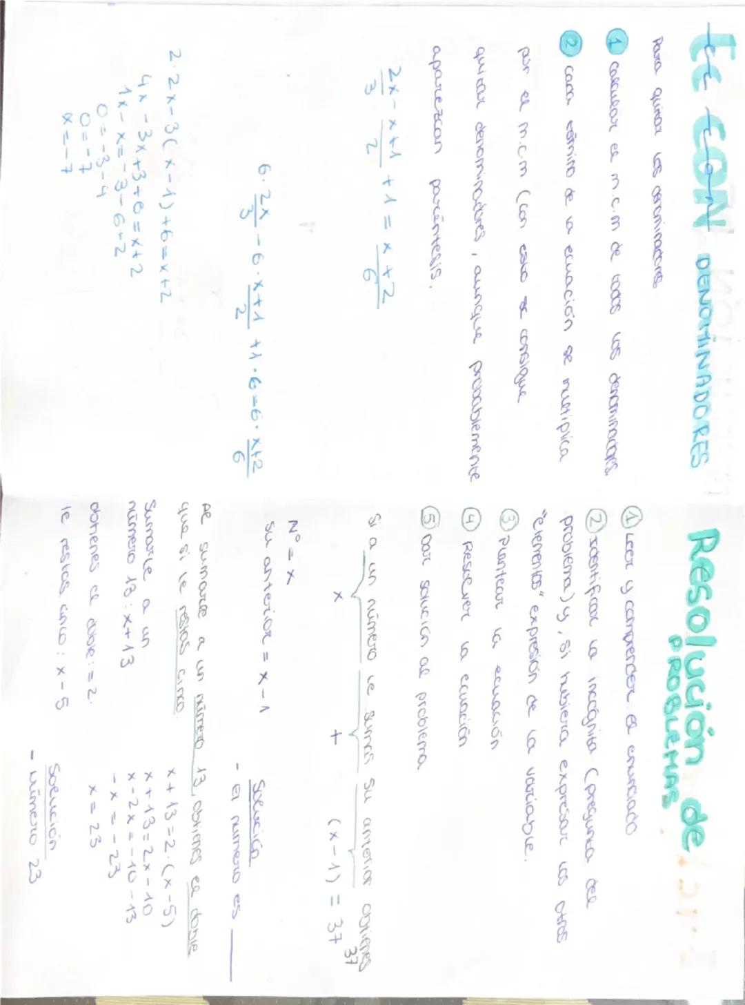 Os dejo unos apuntes como si fuera un librito sobre las ecuaciones➕➗