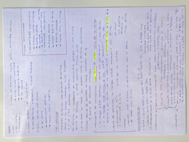 Examen teórico coche