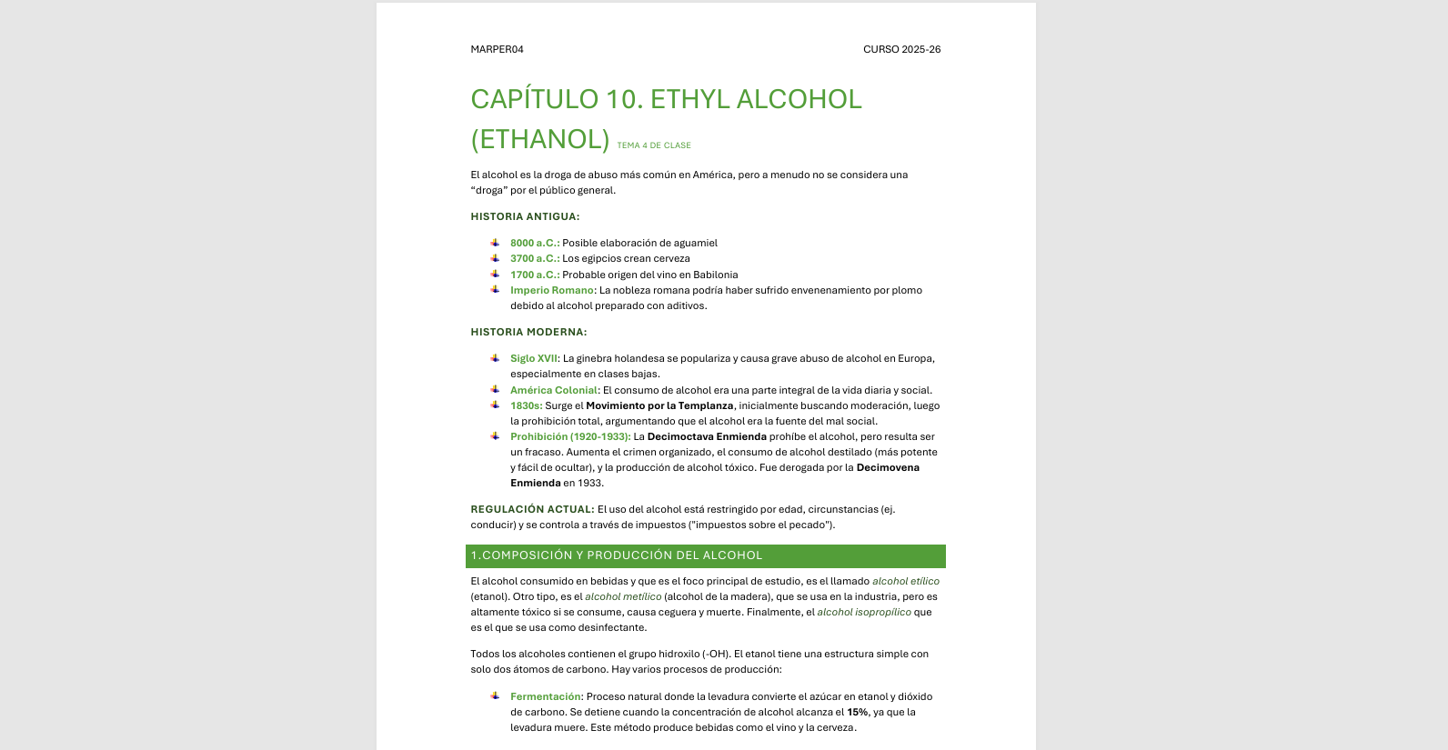 Acabo de publicar el resumen en castellano del Capítulo 10 de Neurofarma. Corresponde al tema 4 del Aula Virtual (alcohol).