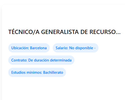 TÉCNICO/A GENERALISTA DE RECURSOS HUMANOS