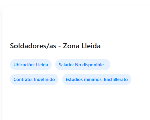 Soldadores/as - Zona Lleida