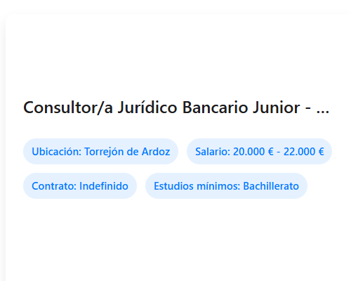 Consultor/a Jurídico Bancario Junior - Reguladores y Reclamaciones