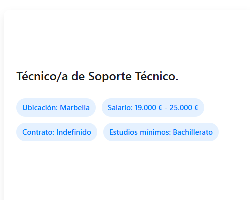 Técnico/a de Soporte Técnico.