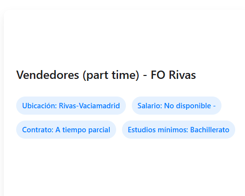 Vendedores (part time) - FO Rivas