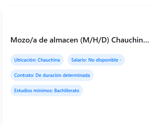 Mozo/a de almacen (M/H/D) Chauchina (Granada)