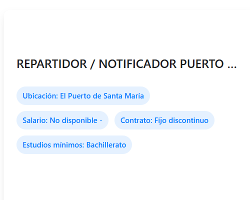 REPARTIDOR / NOTIFICADOR  PUERTO DE SANTA MARIA