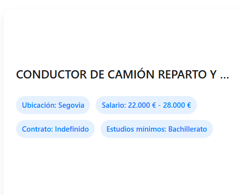 CONDUCTOR DE CAMIÓN REPARTO Y RUTA CORTA