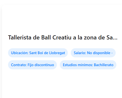 Tallerista de Ball Creatiu a la zona de Sant Boi de Llobregat