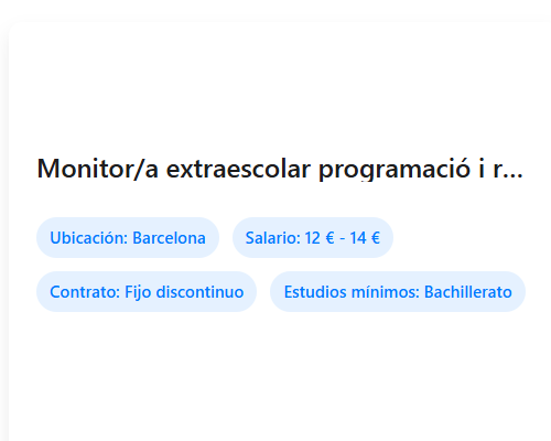 Monitor/a extraescolar programació i robòtica educativa