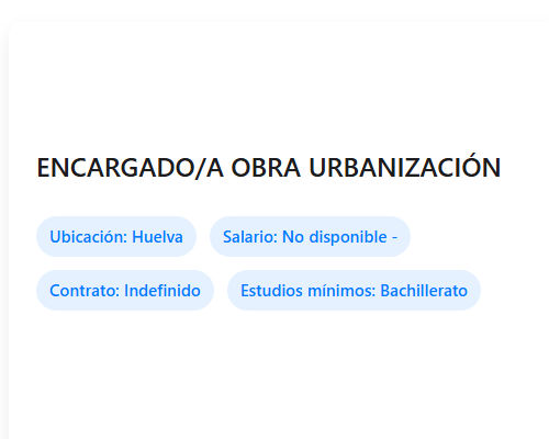 ENCARGADO/A OBRA URBANIZACIÓN