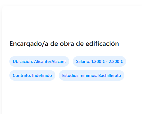 Encargado/a de obra de edificación