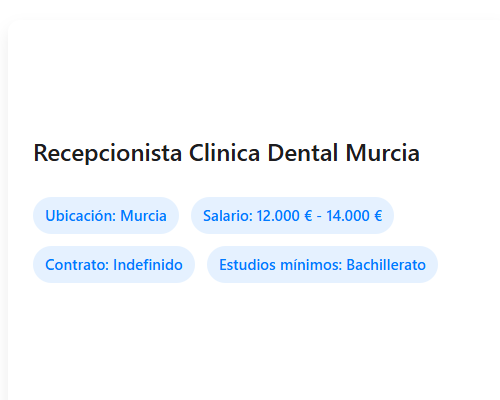 Recepcionista Clinica Dental Murcia