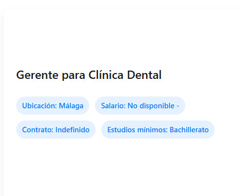 Gerente para Clínica Dental