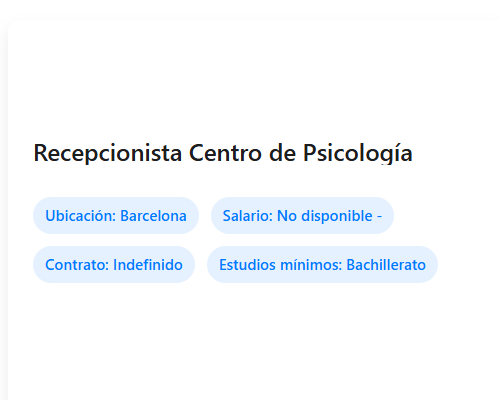 Recepcionista Centro de Psicología