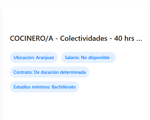 COCINERO/A - Colectividades - 40 hrs - Colegios  - IT - Aranjuez