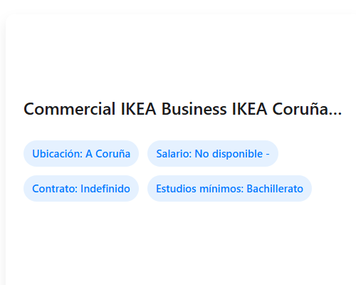 Commercial  IKEA Business IKEA Coruña (40Horas,Indefinido)