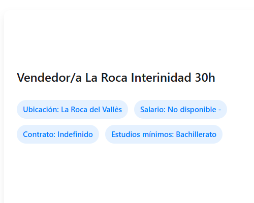 Vendedor/a La Roca Interinidad 30h