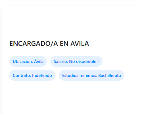ENCARGADO/A EN AVILA