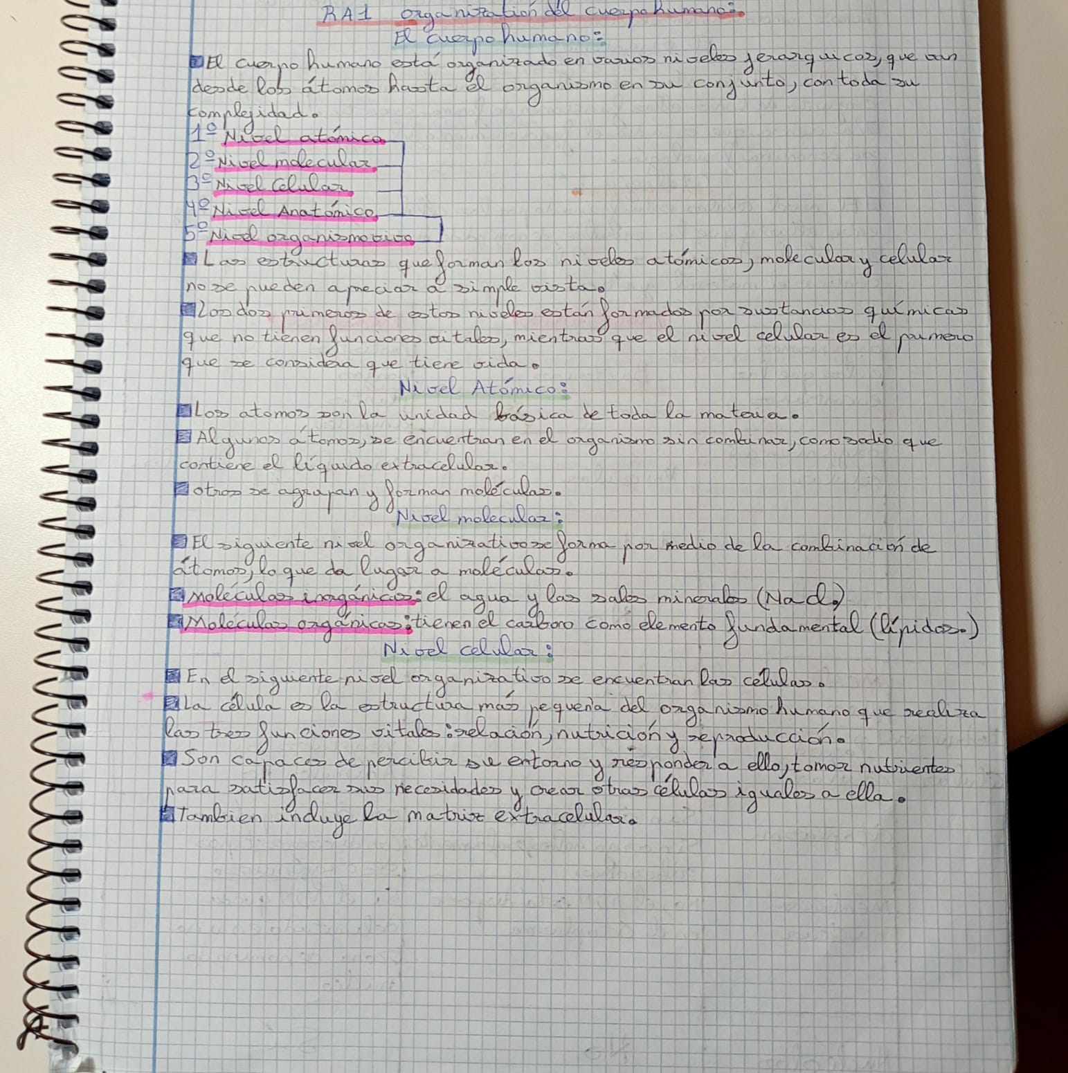 Tema 1 y 2 Organización del cuerpo humano Fisiopatología General