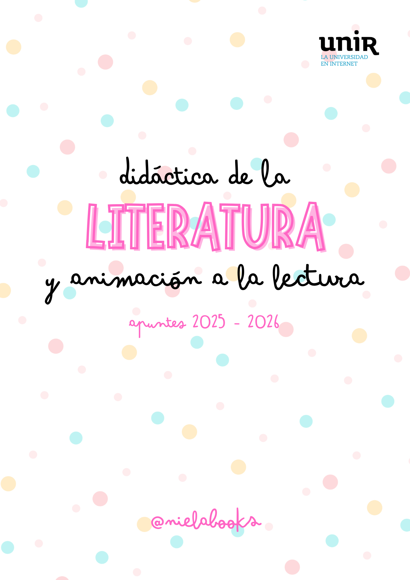 📚 ¡Vendo mis apuntes!
De momento está disponible Didáctica de la literatura infantil y animación a la lectura ✨
Si quieres más información sobre precios o saber qué otras asignaturas subiré próximamente, puedes contactarme por Instagram 👉 @nielabooks
💡 Apuntes claros, completos y listos para ayudarte a estudiar mejor. ¡No te los pierdas!