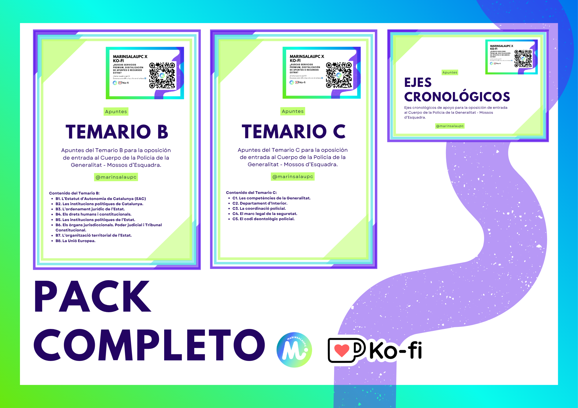 ¡Opositores! Hemos movido todo el material de estudio clave a Ko-fi para garantizar la máxima calidad.
Consigue el PACK COMPLETO (Temario B, C y Ejes Cronológicos) en una única oferta. Es la versión actualizada, inédita y sin publicidad.
¡Aprovecha el gran ahorro! 👇
➡️ ko-fi.com/s/6ece4a8a3b
¡Estudio eficiente y plaza asegurada! 💪