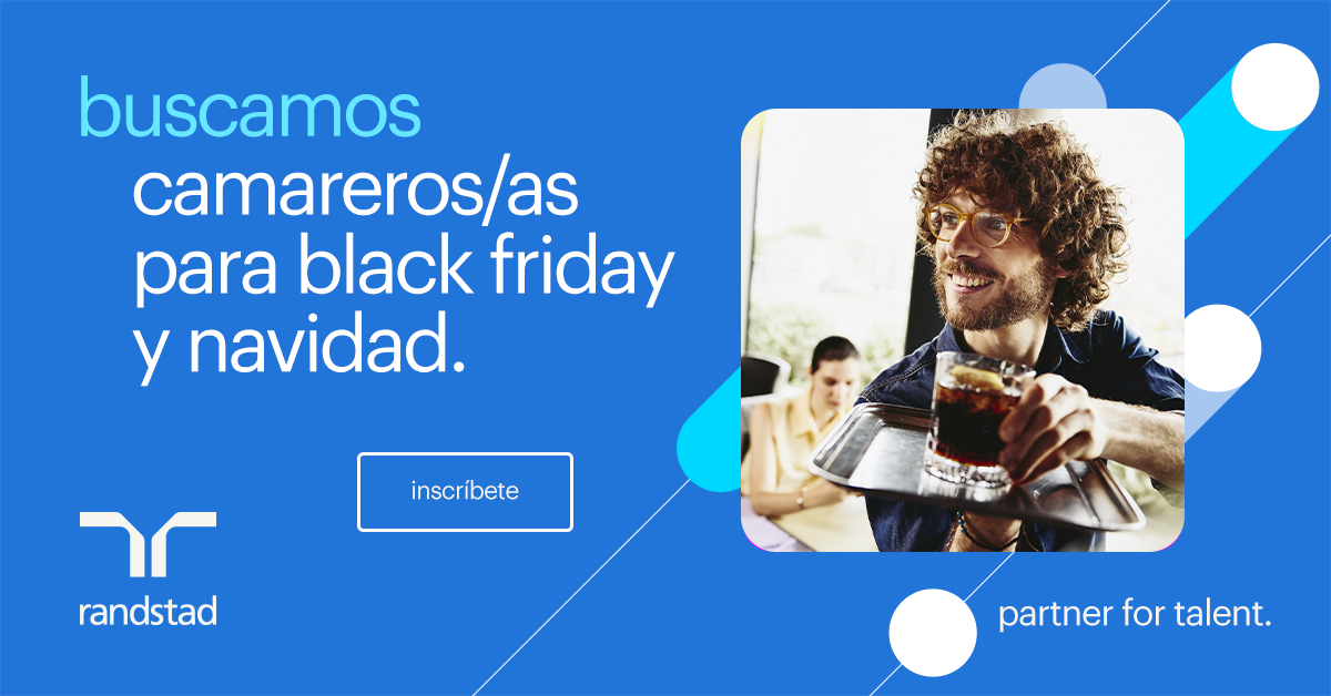 ¡Buscamos camareros para Black Friday y Navidad!