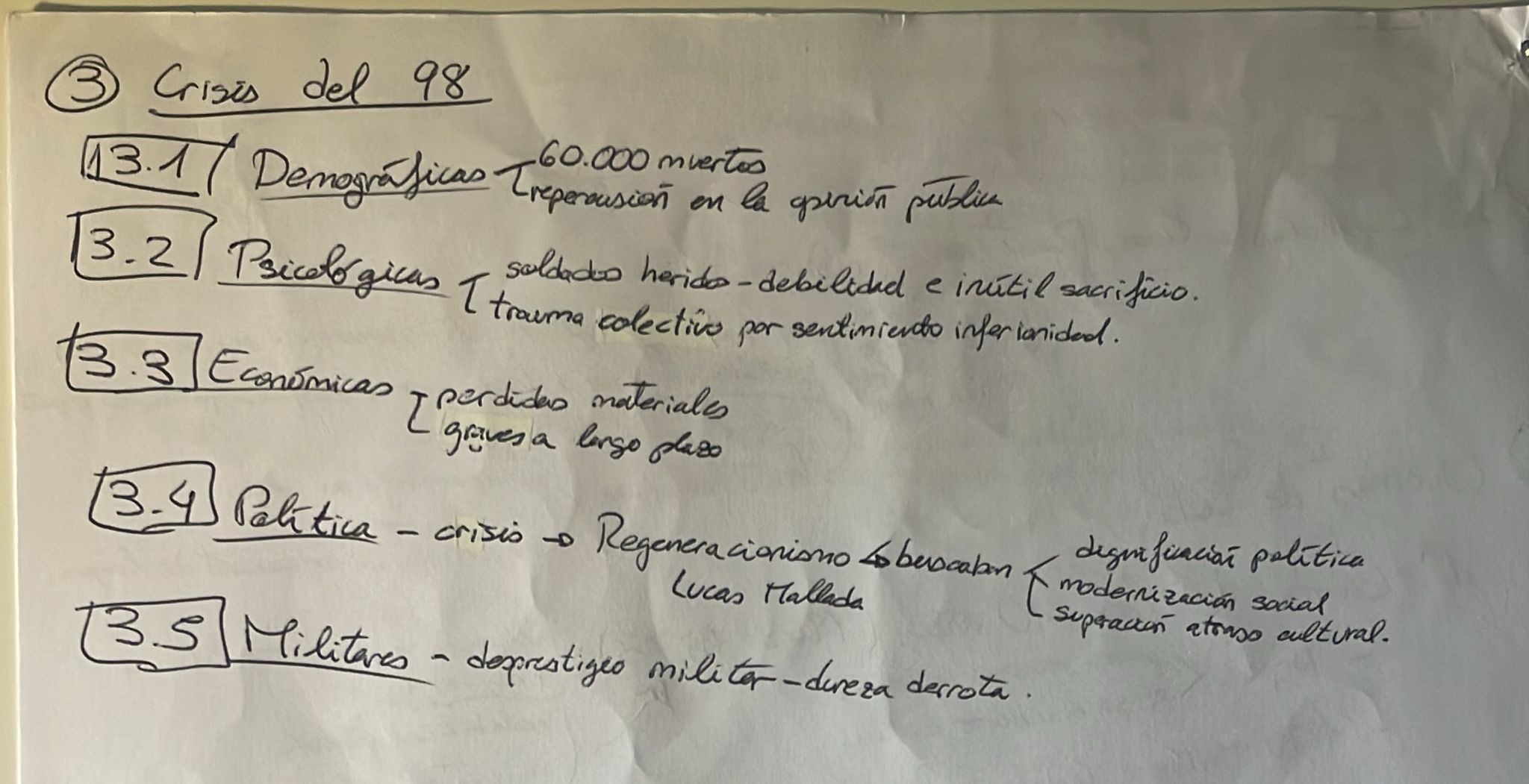 Epígrafe 6 completo - Esquema - Historia de España