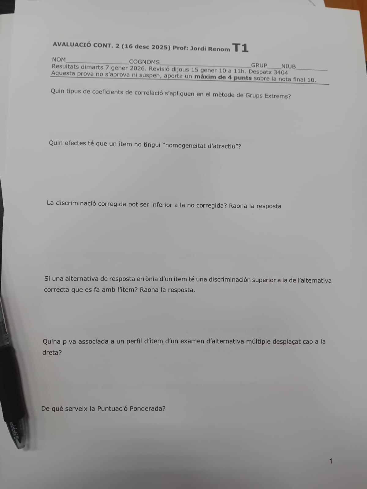 2n Parcial Psicometria