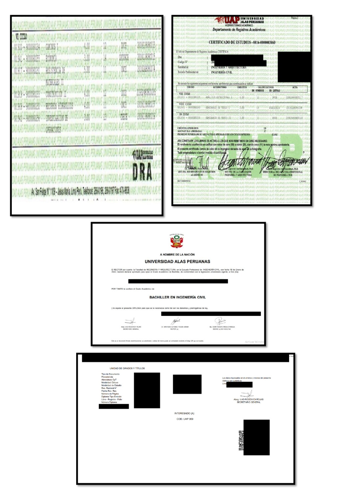 GESTION DE DOCUMENTOS , CERTIFICADOS UAP