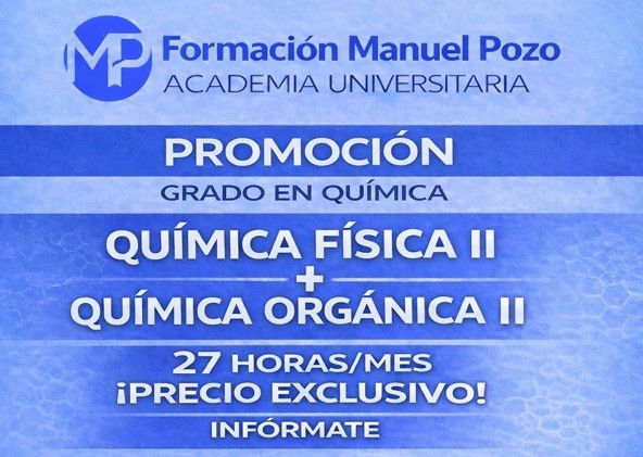 INICIO DE CURSO QUÍMICA FÍSICA II
No te pierdas esta oportunidad de preparar química física II y química orgánica II con una oferta exclusiva.
27 horas mensuales donde se realizá un resumen de cada tema, la resolución de todos tus ejercicios y exámenes.
Todas tus clases grabadas y el profesor a tu disposición siempre que quieras.