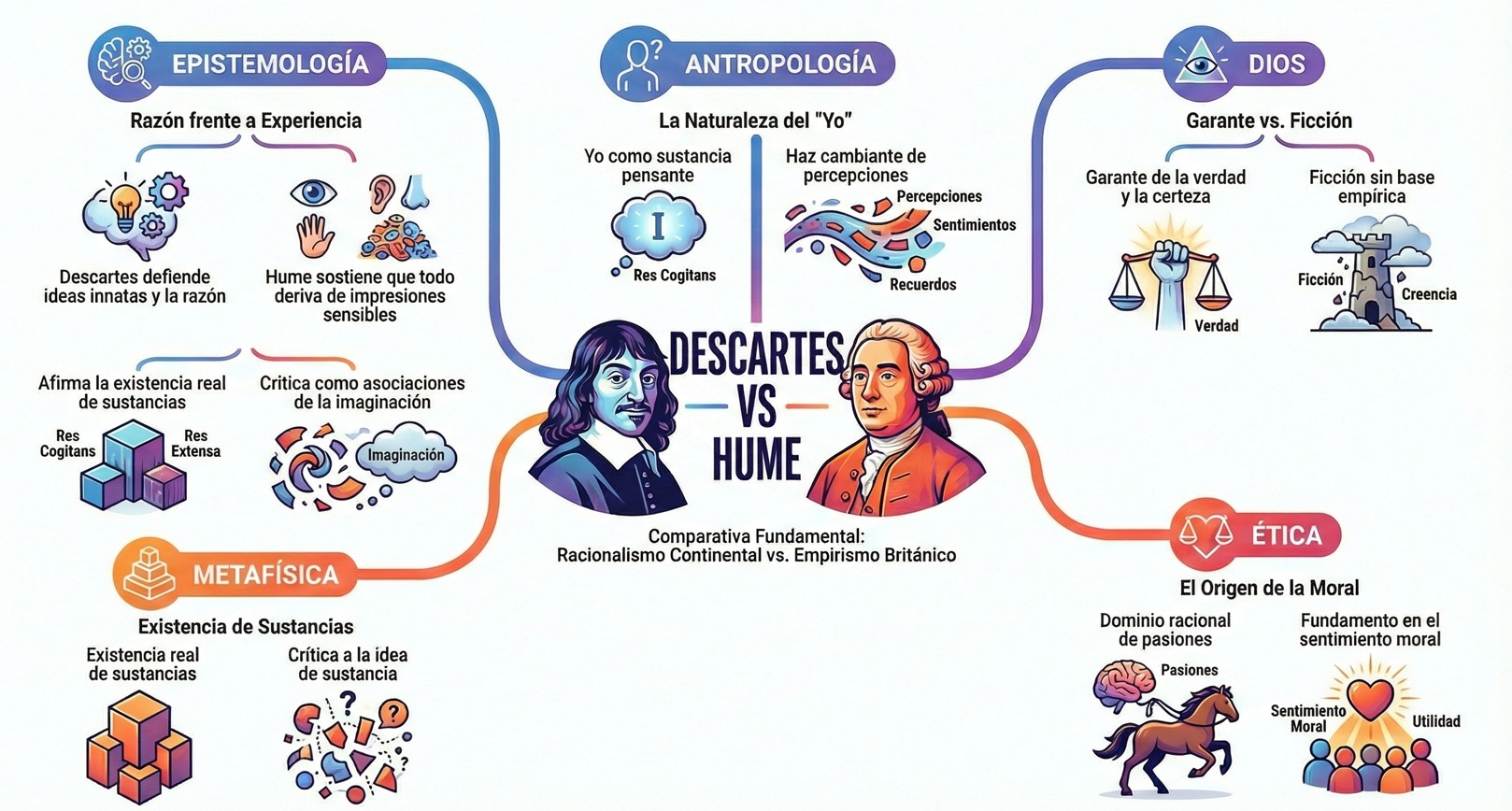 COMPARACIÓN DESCARTES Y HUME 2ºBACH