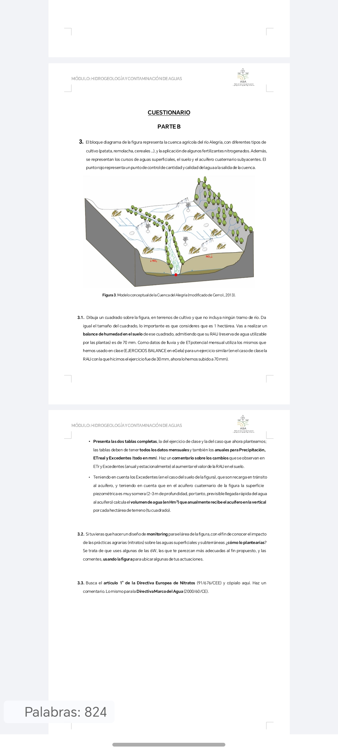 Hola buenas tardes, algún hidreologo que pueda ayudarme con estos ejercicios de hidregeología y contaminación de suelos