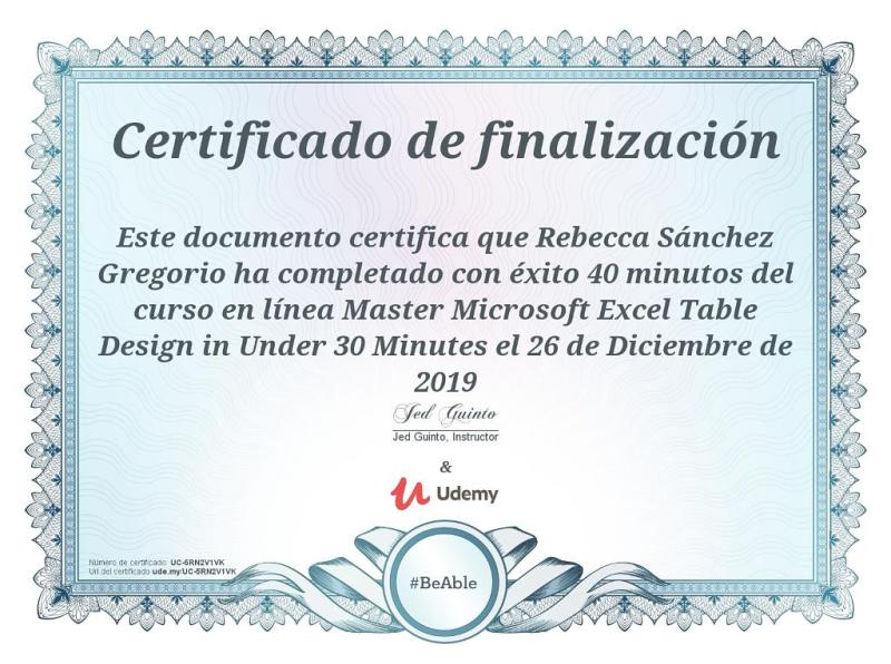 Títulada en Microsoft Excel.