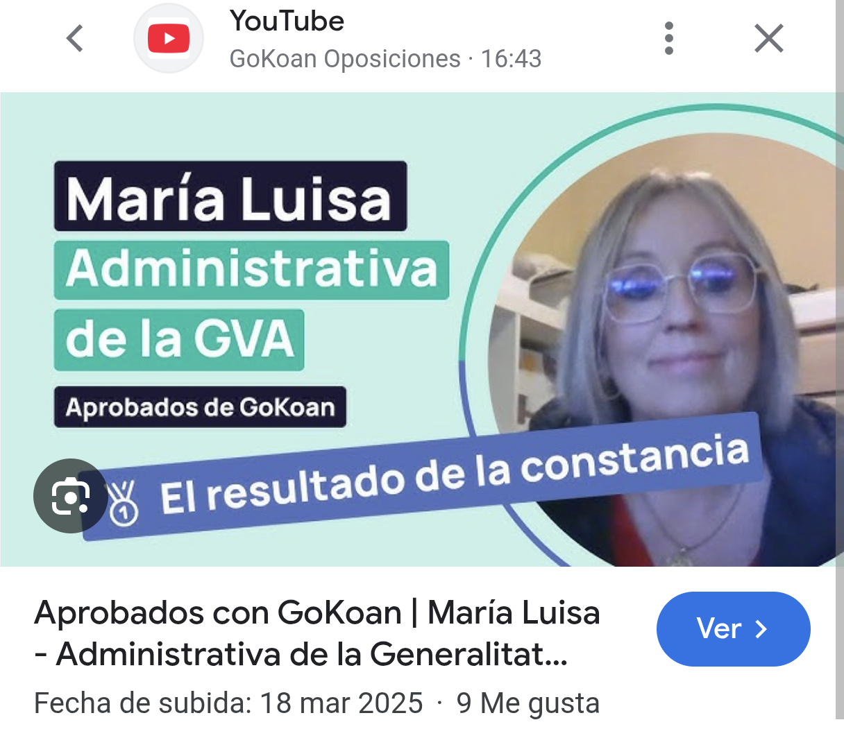 ***Oposiciones de administrativa pública, aprobada.