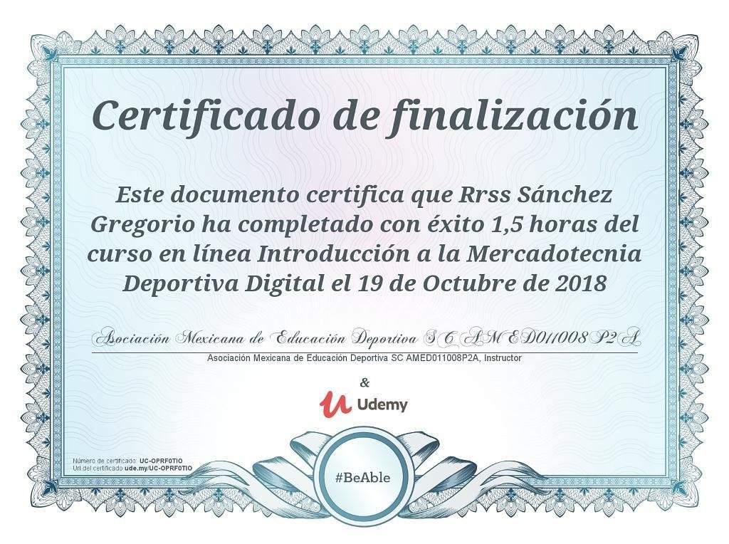 Diplomada en Udemy.