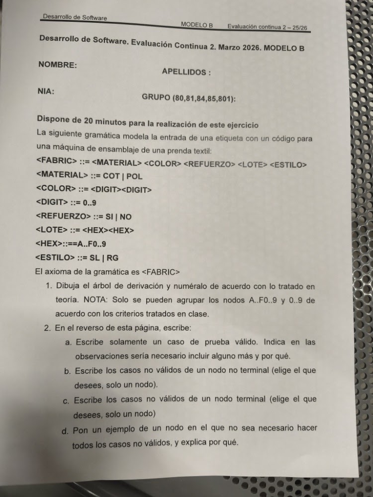 Evaluación Continua 2 (examen/mini examen 2026)