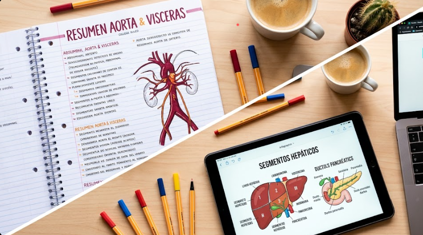 ¿Sufriendo con la Tronco Celíaco o los segmentos del Hígado?