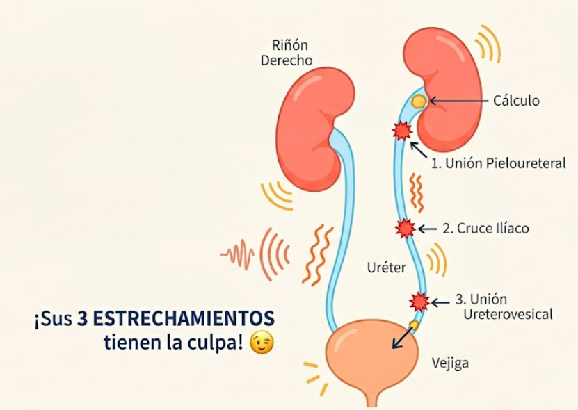 ¿Sabías por qué los cálculos renales duelen exactamente ahí?