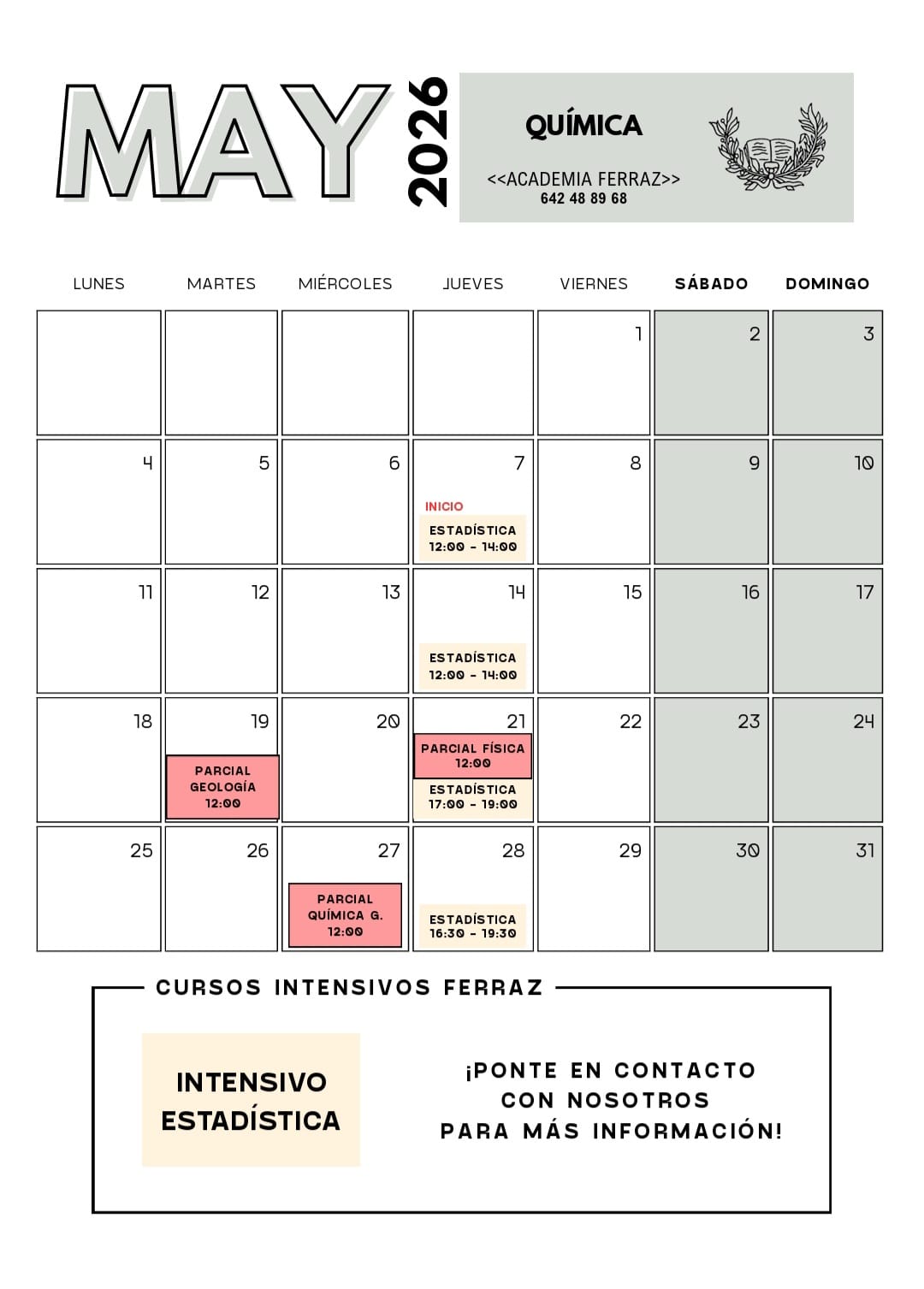 CURSOS INTENSIVOS ACADEMIA FERRAZ