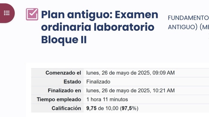 MI EXAMEN ORDINARIO DE FOSO NOTA: 9,75/10 resuelto