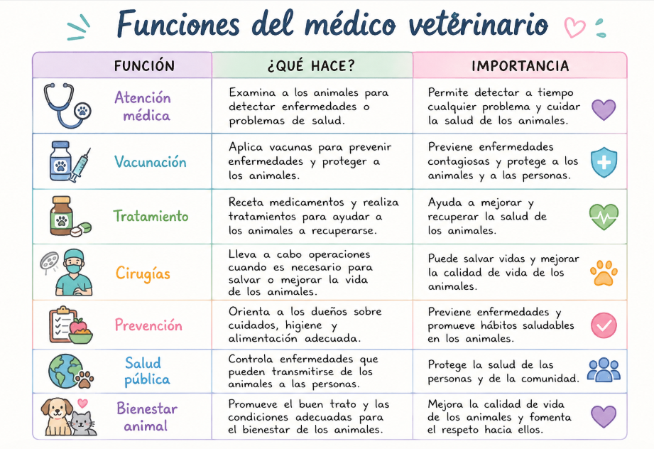 Función del médico veterinario