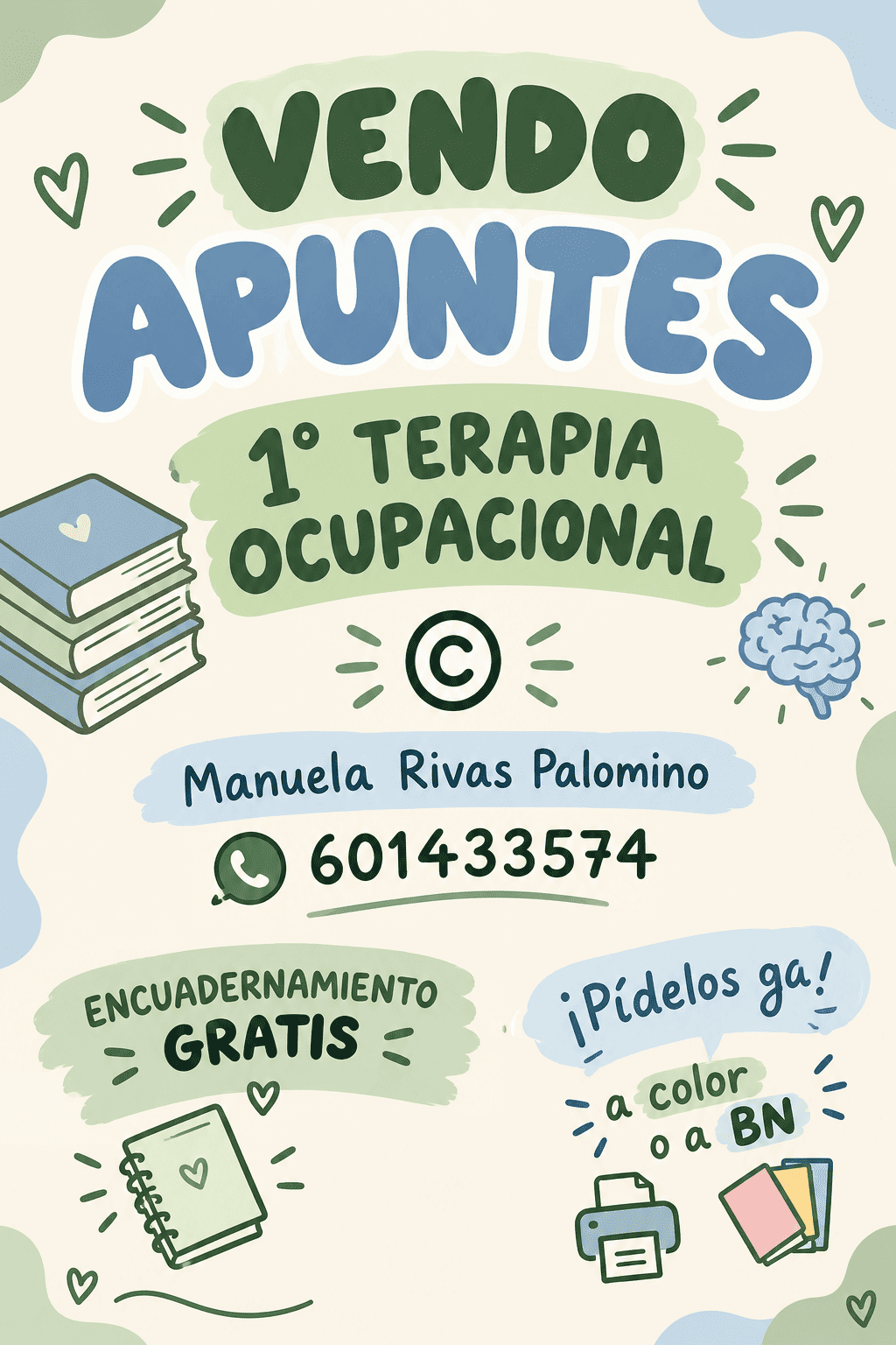 VENTA APUNTES 1°T.O! 
Contacta conmigo! Te los imprimo, con encuadernación gratis !! 🫶🏽 
A qué esperas? Ahorra tiempo en hacer apuntes 📝!!