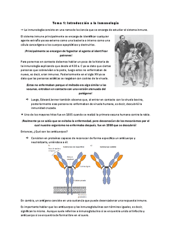 Tema 1 Introduccion A La Inmunologia Pdf