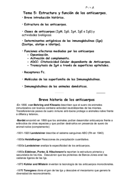Tema 5 - Estructura y función de los anticuerpos.PDF