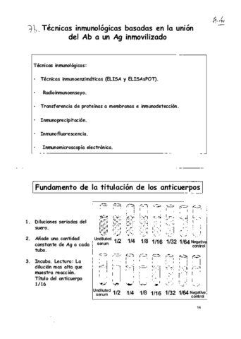 Tema 8b - Técnicas inmunológicas basadas en la unión del Ab a un Ag inmovilizado.PDF
