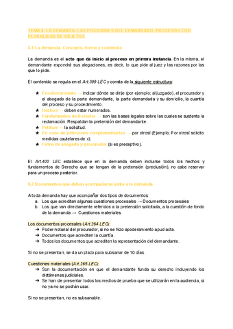 Tema-8.-La-demanda.-Las-posiciones-del-demandado.-Procesos-con-pluralidad-de-objetos.pdf