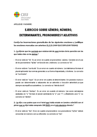 Prueba Examen #2 (Género + Número + Determinantes + Pronombre + Adjetivos).pdf