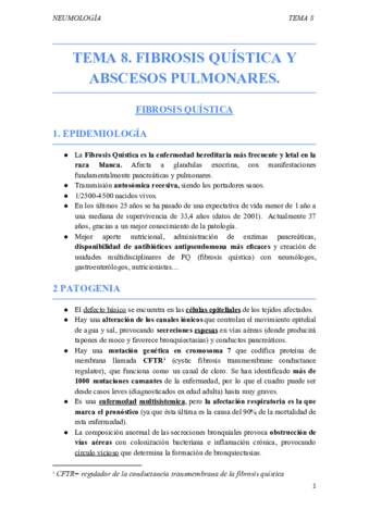 Neumo Tema 08 - Fibrosis quistica y abscesos pulmonares.docx.pdf