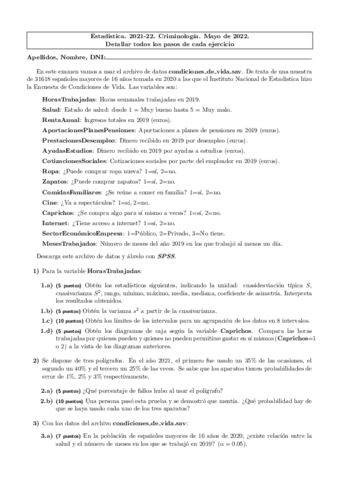 Examen resuelto mayo '22. Estadística 2023/24.pdf